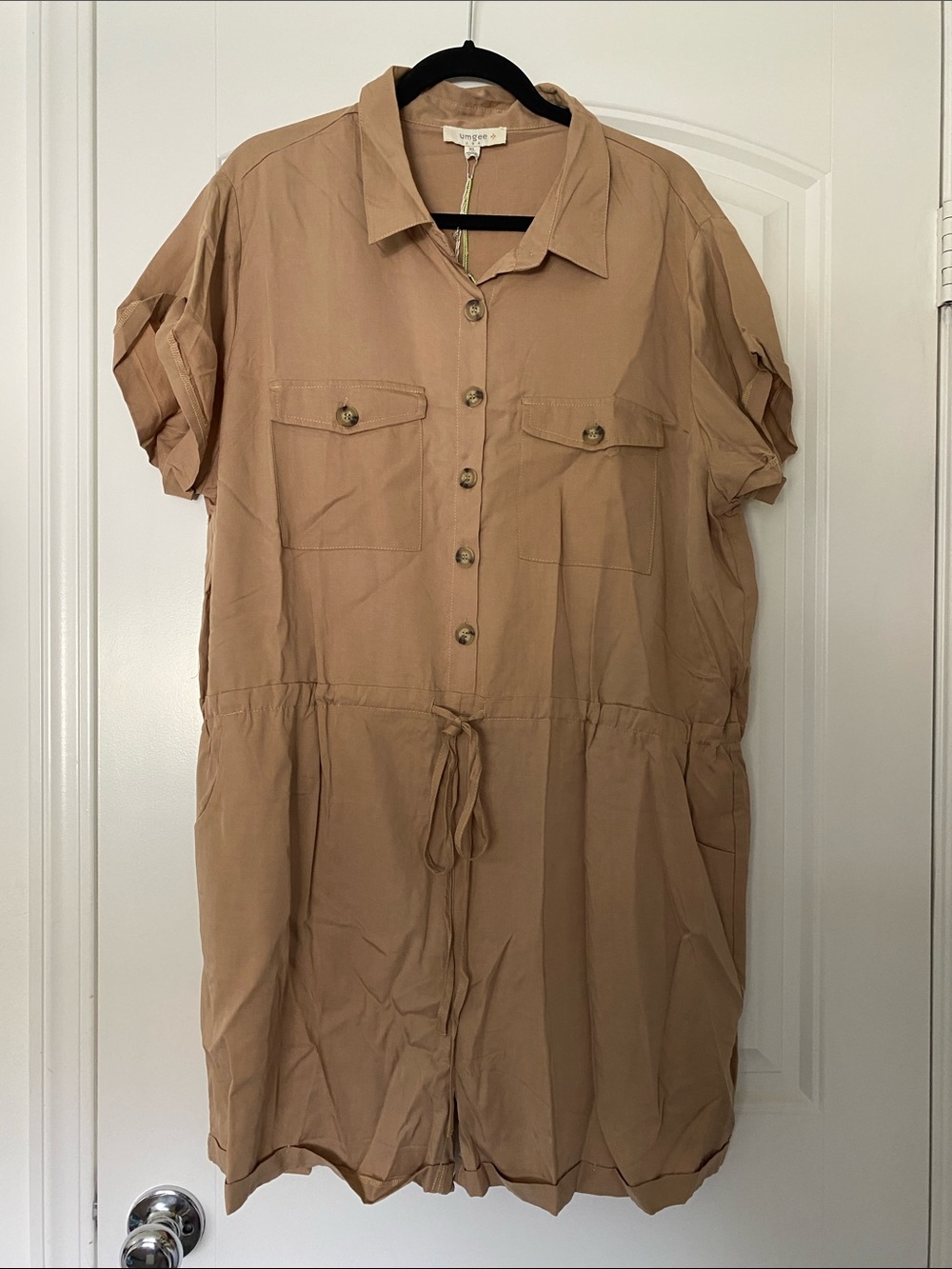 Hayden LA Plus Women's Tan Utility Romoer with Drawstring